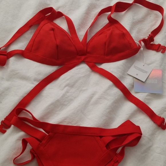 Missguided Strappy Bandage Bikini Size US 2 - Picture 8 of 10